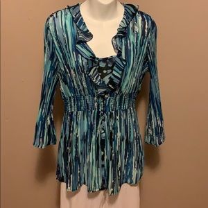 Waterfall pattern blouse